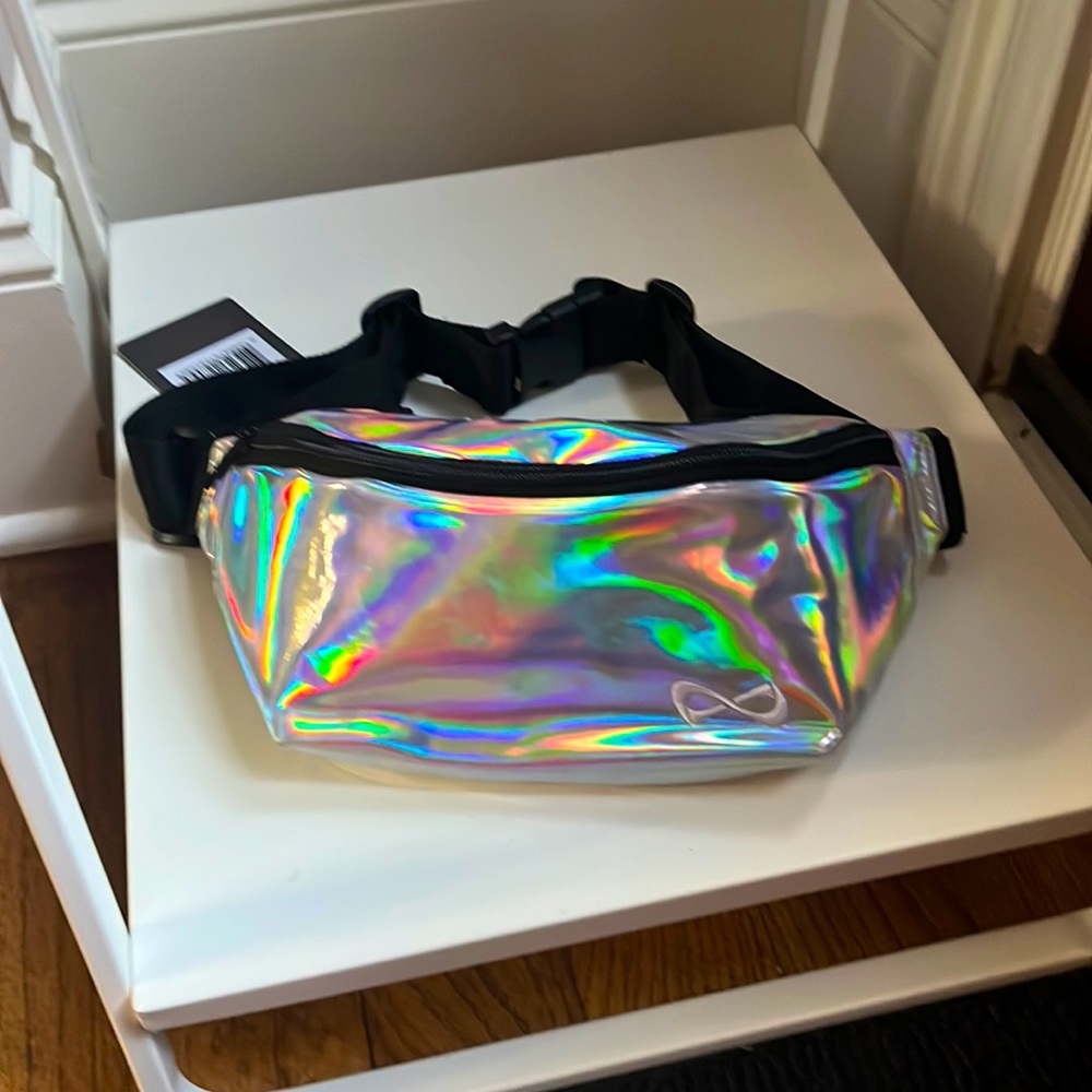 NFINITY holographic fanny pack with two pockets